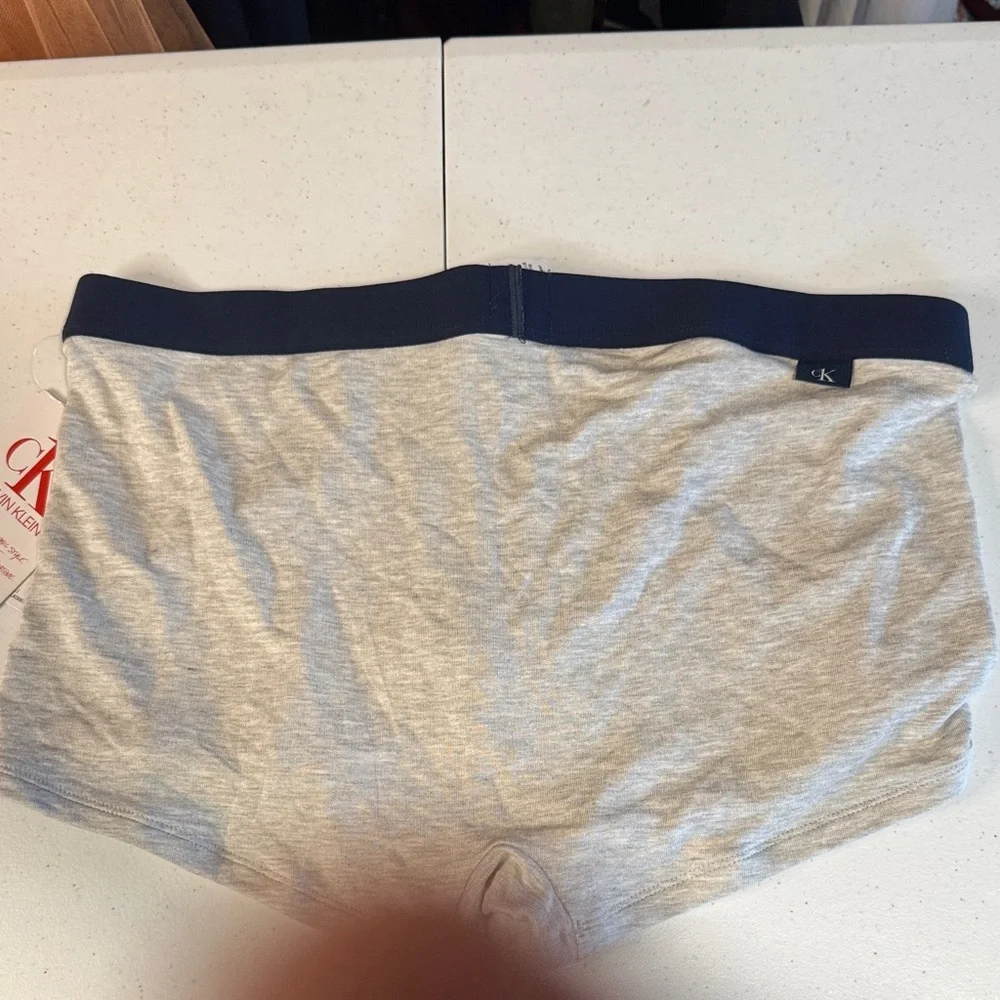 Calvin Klein Underwear in Light Gray with Dark Blue Waistband